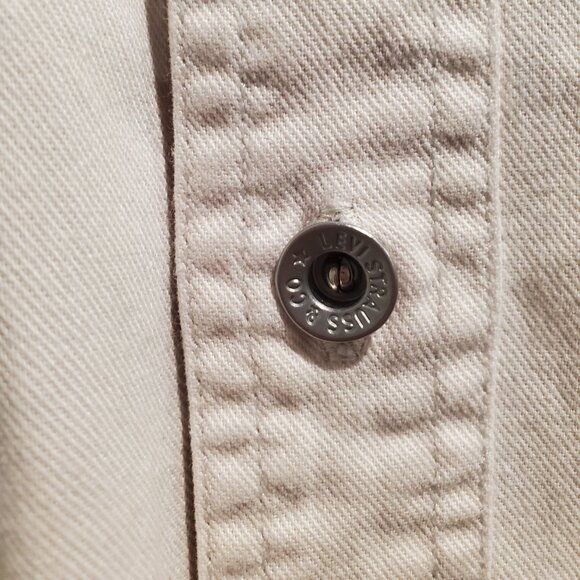 Levi's Off White Loose Fit 100% cotton men's shirt-Sz Large - Picture 4 of 8